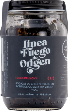 Rodajas de chile jalapeño en aceite de oliva Extra virgen y sal