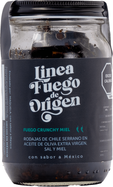 Rodajas de chile jalapeño en aceite de oliva Extra virgen y sal